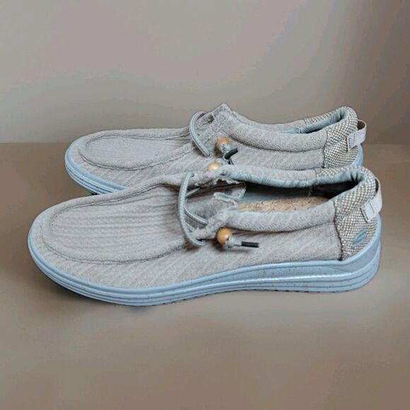 Skechers 210776 Air-cooled Luxe Foam Taupe Flats Shoes  Men Sz 9.5 main image 5
